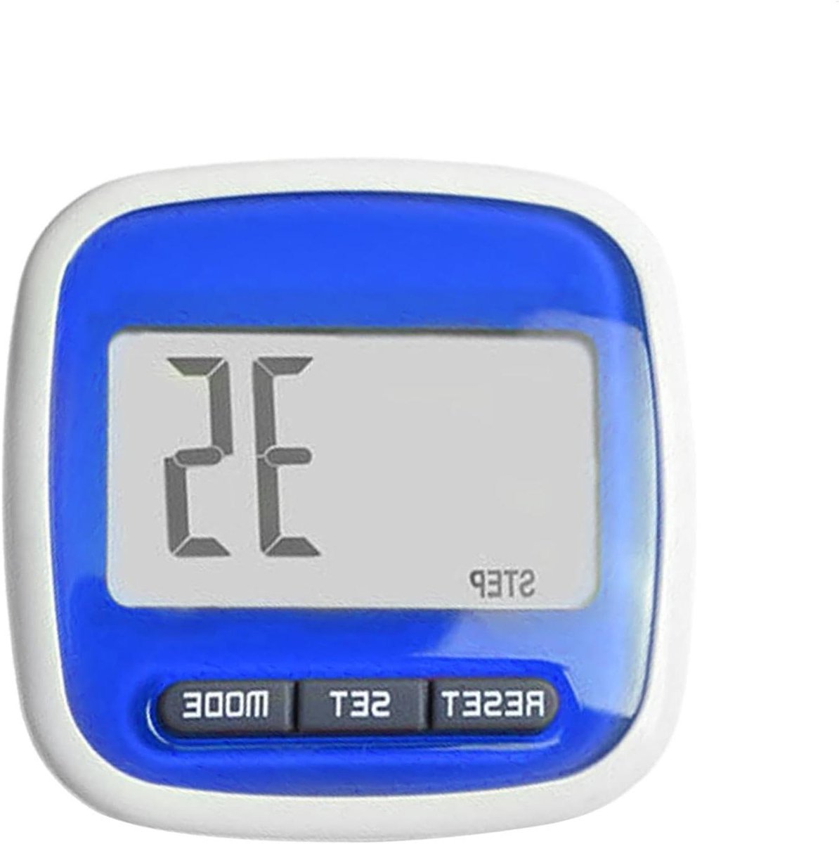 Stappenteller - Activiteitstracker - Fitness Doelen - 3D Sensor Technologie - 5x5x2cm - Blauw