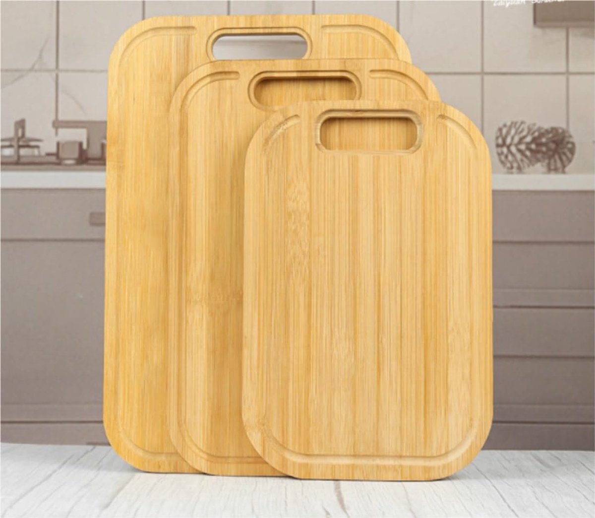 Snijplank op maat - Houten hakblok - Keukenwerk - Gepersonaliseerd cadeau - 36 x 24 cm - Natuurlijk — cadeau in Cadeau-ideeën - foto 3