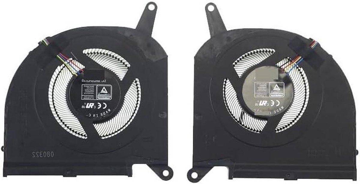 Laptop Koelventilator - Vervangende Ventilator - Apparatuur Koelen - 4-pins Connector - DC12V 1A - Zwart