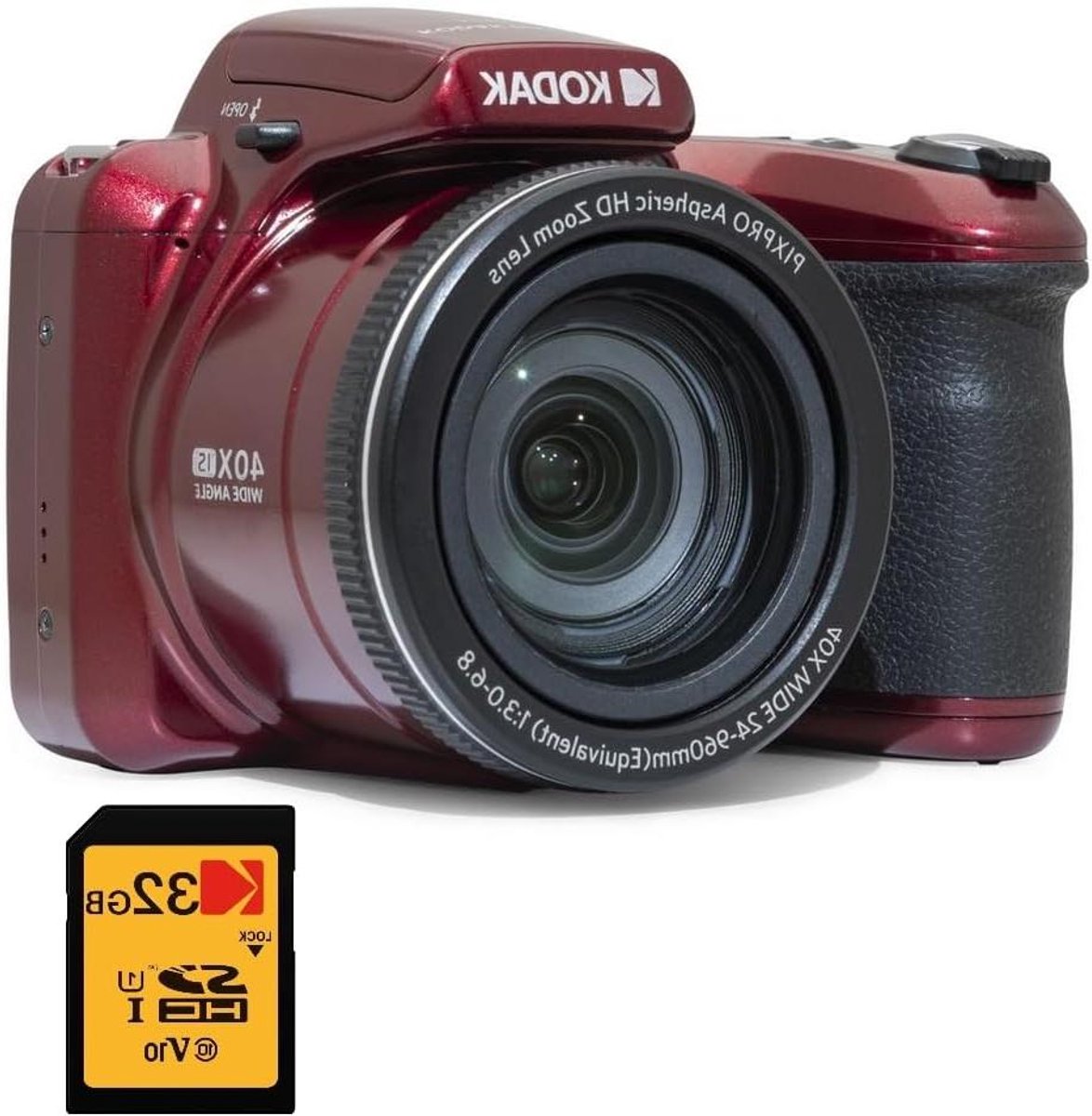 Digitale Camera - Bridge Camera - Foto's Maken - 40x Optische Zoom - 20 Megapixel - Rood