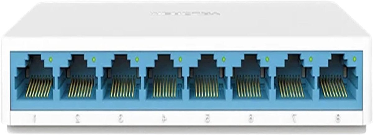 Netwerk Switch - Ethernet Hub - Netwerk Uitbreiden - 8 Poorten Gigabit - Mini Formaat - Zwart