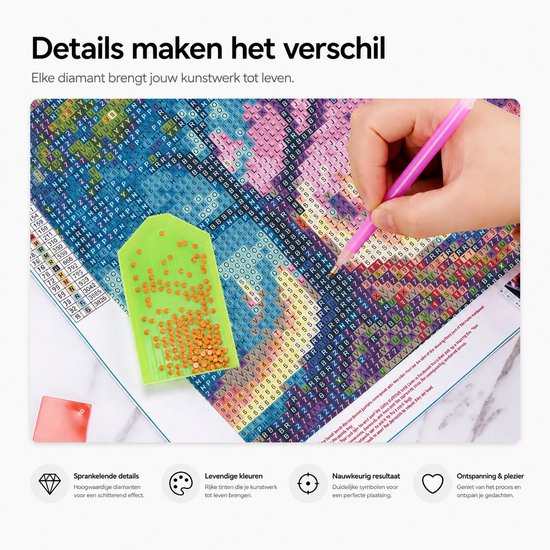 BOTC Peinture de diamants Adultes – Peinture de diamants Enfants – Forfait complet de Peinture de diamants – Arbre – 30 x 40 cm