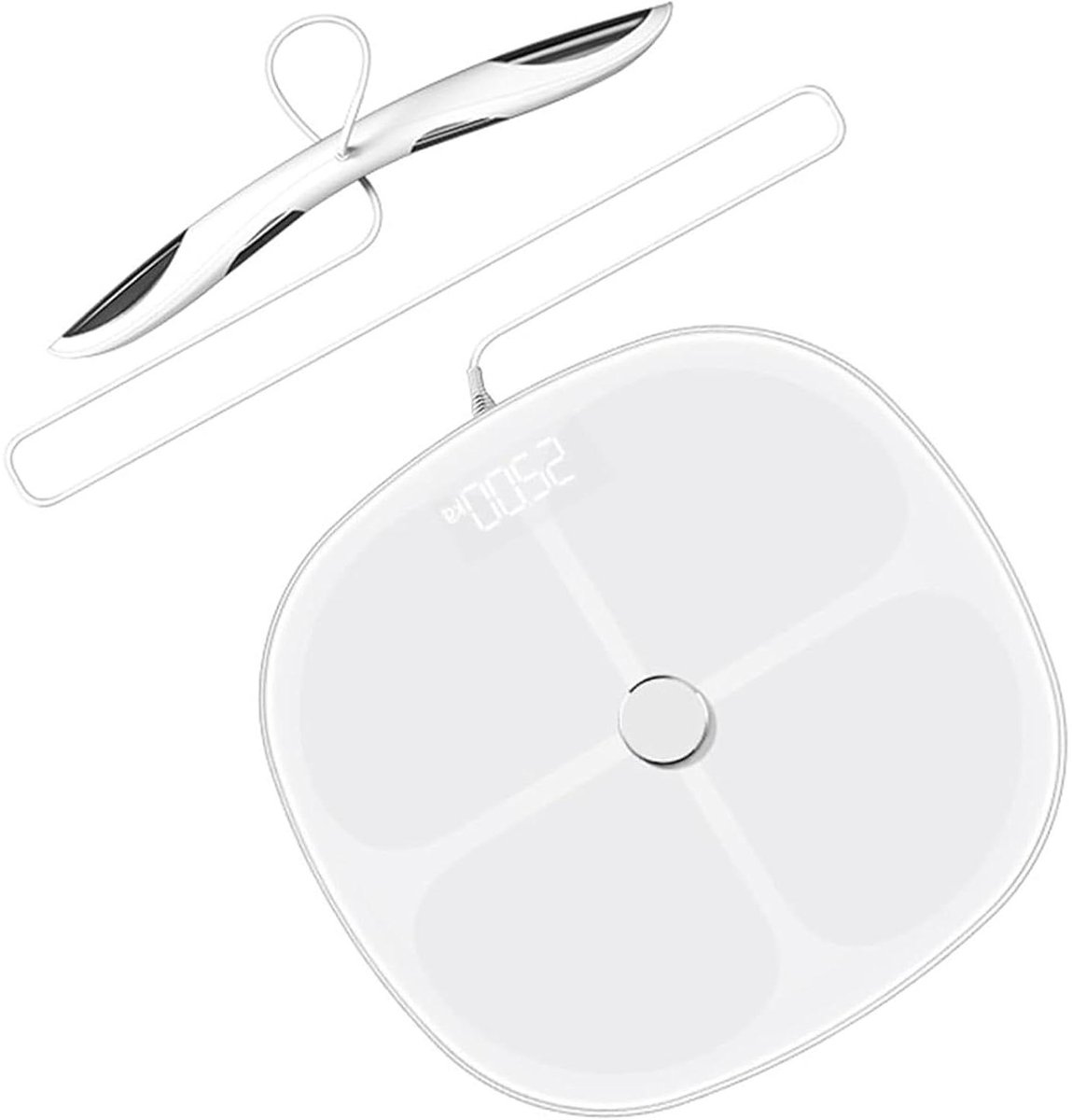 Digitale Personenweegschaal - Lichaamsanalyse - Gezondheid Meten - Bluetooth WiFi Connectiviteit - 320x300x21mm - Zwart