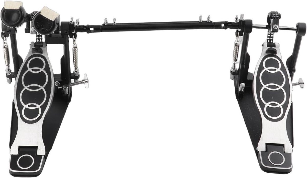 Dubbel Basdrumpedaal - Dubbele Ketting - Muziek Maken - Soepel Gevoel - 3.89 Kilogram - Zilver