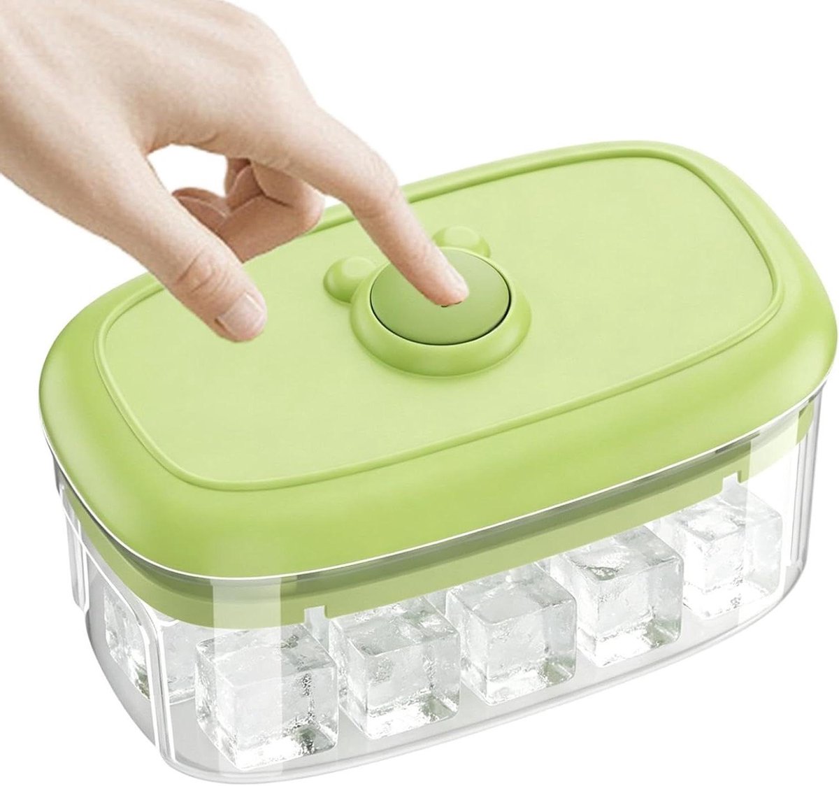 IJsklontjes Mal - Diepvries Bak - Drankjes Koelen - 28 Vakken Stapelbaar - 20 x 12 x 12 cm - Groen