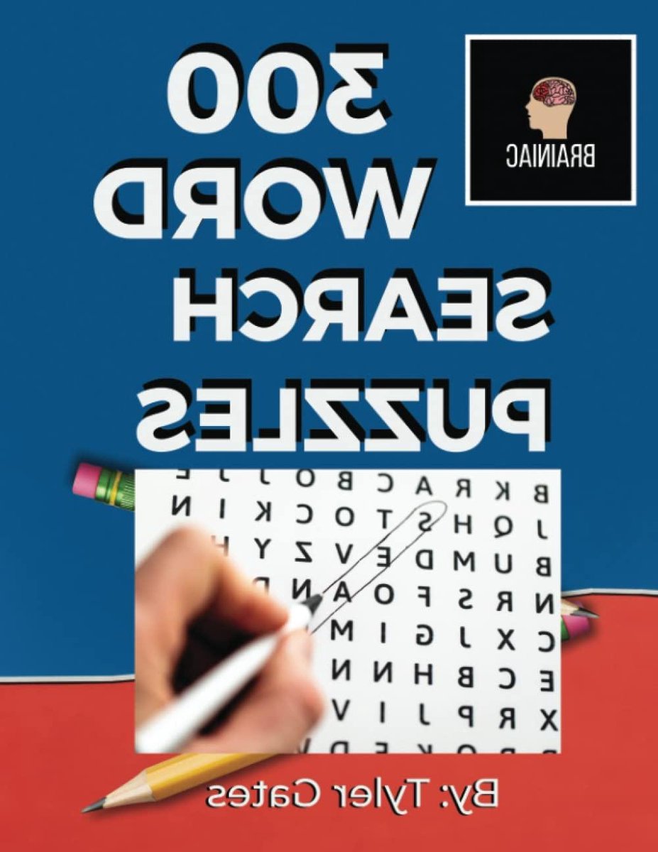 Woordzoekers Puzzels - Grote Letters - Hersenen Trainen - 300 Puzzels - 21x28 cm - Diverse Kleuren
