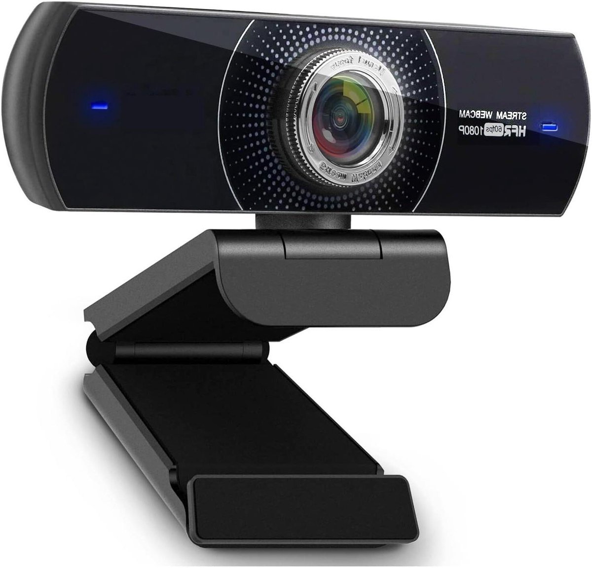 Webcam HD - Computer Camera - Online Vergaderen - 1080p 60fps - 100 Graden - Zwart