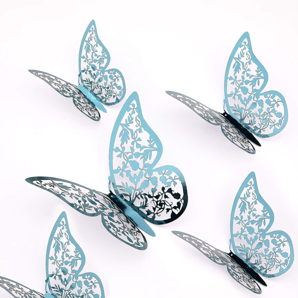 24 Stuks 3D Vlinders Stickers - Levendige Verwijderbare Wanddecoratie voor Kinderkamer, Bruiloft en Thuisdecoratie in Drie Maten