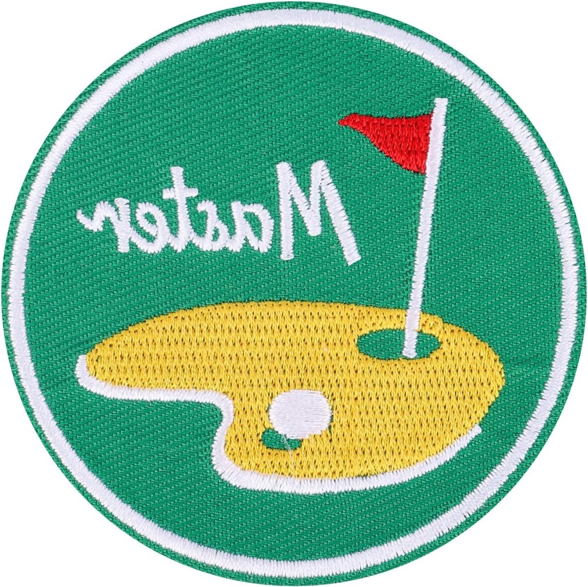 Embroidered Golf Patch voor Kleding, Hoeden, Jeans en Tassen - 7.5x7.5 cm Sportieve Naaiapplicatie