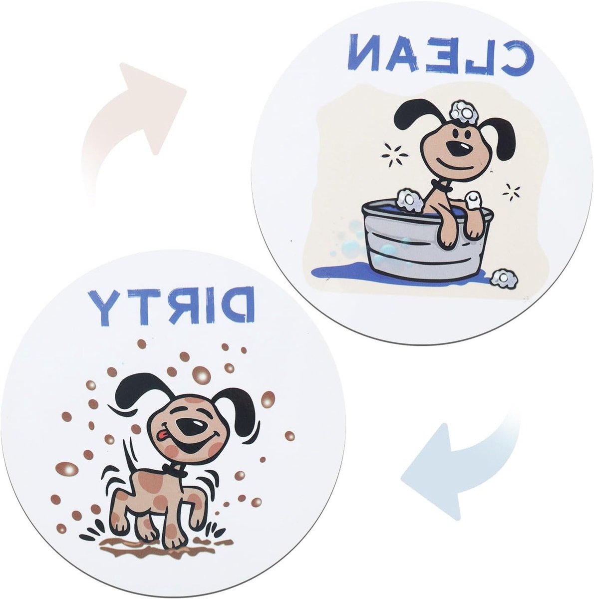 Grappige Dubbelzijdige Magnetische Indicator voor Vaatwasser, Schoonmaak en Keukenaccessoires met Hechting voor Koelkast en Badkamer