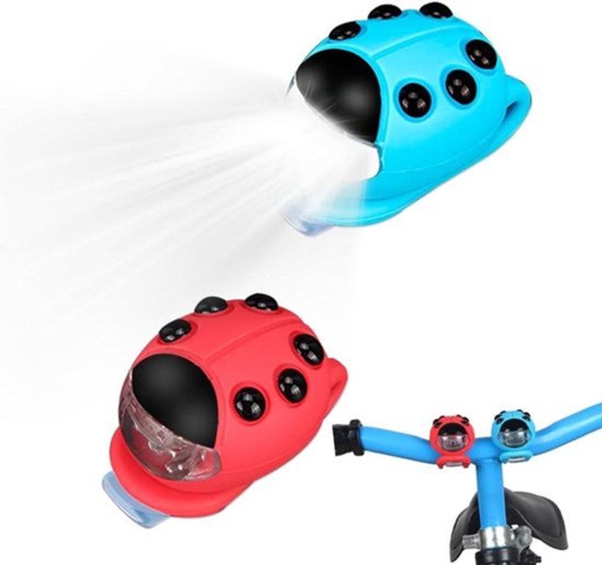 2 stuks IPX5 waterdichte led-rugzakverlichting kinderwagenlicht met 3 lichtmodi