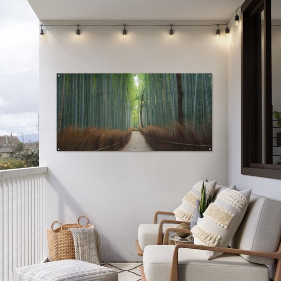 GreatGardenPosters - Affiche de jardin - Bamboe - Jardin - Allée - 160x80 cm - Toile de jardin