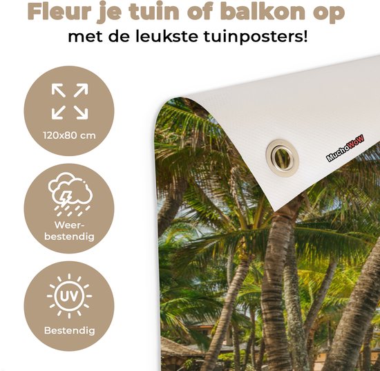 Affiche exotique Kuau Cove Beach située sur Hawaii Garden 120x80 cm - Toile de jardin / Toile d'extérieur / Peintures pour l'extérieur (décoration de jardin)