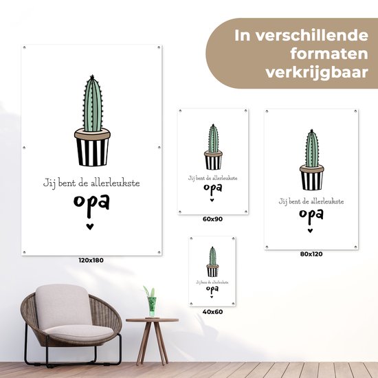 Papy cadeau Vaderdag - Tu es le plus beau papy - Poster jardin blanc 40x60 cm