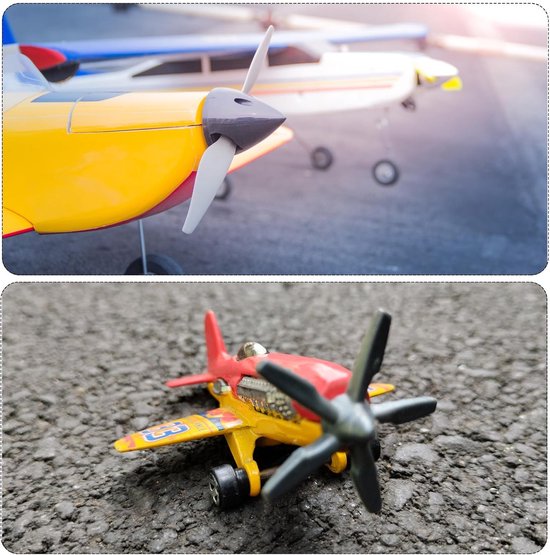 RC Vliegtuig Wielen - Modelvliegtuig Onderdelen - RC Modellen Vliegen - Lichtgewicht PU Sponsbanden - 3.5 Inch Diameter - Zwart Wit — afbeelding 4