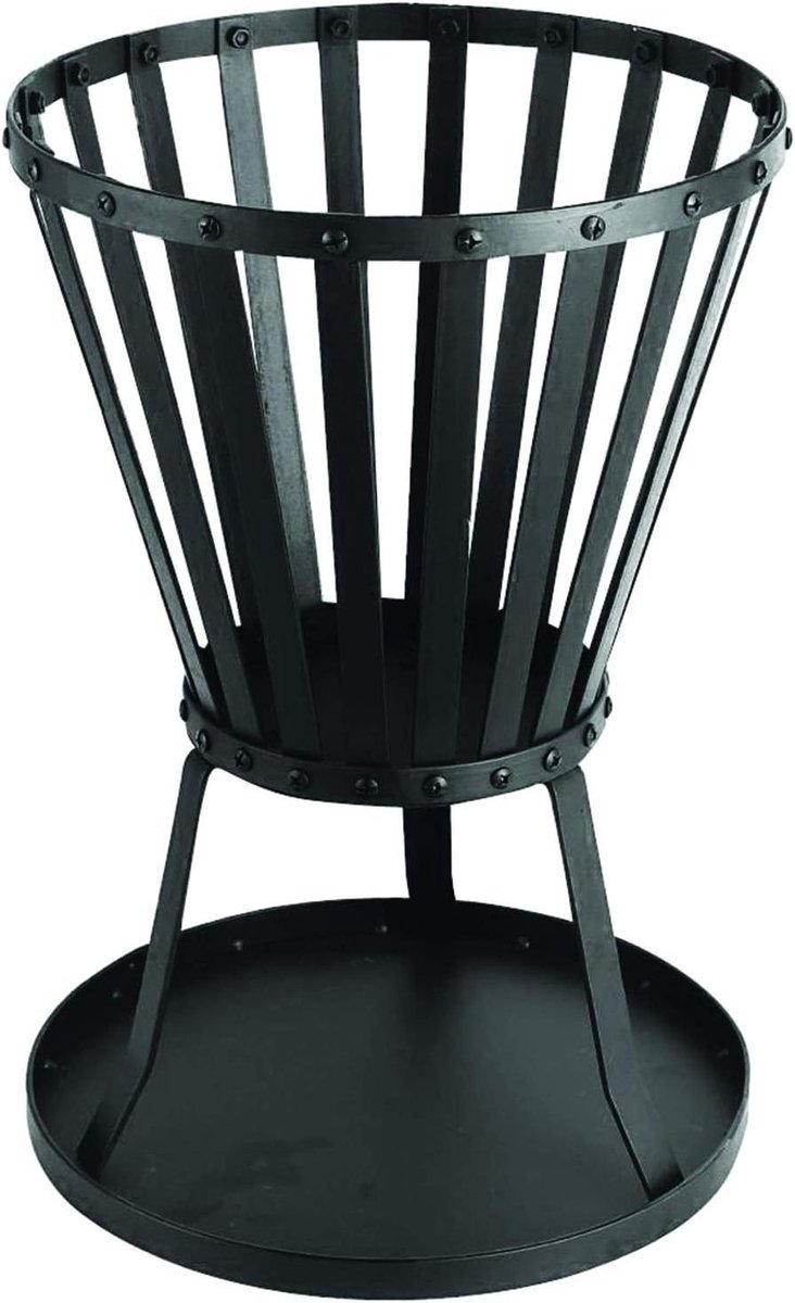 Vuurkorf Staal - Buitenhaard Schaal - Terras Verwarmen - Duurzame Constructie - 35x50cm - Staal