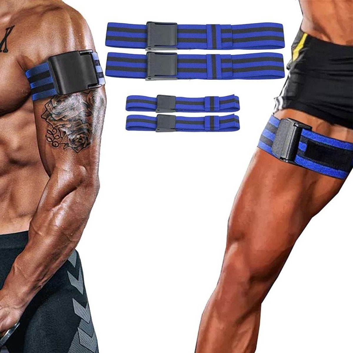 Occlusietraining Bands voor Spieropbouw, Arm Training en Bloedstroombeperking - Set van 2 voor Effectieve Krachttraining