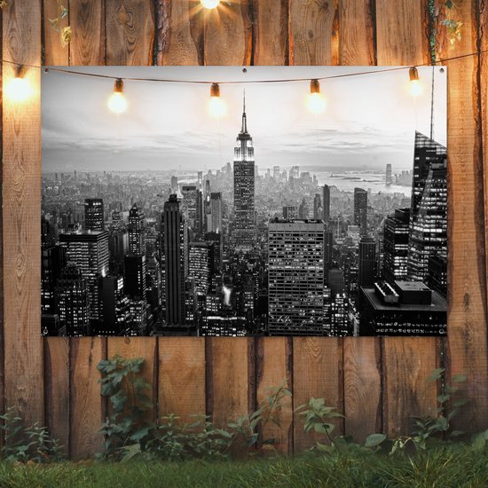 Décoration murale Impression photo New York City noir et blanc - 180x120 cm - Affiche jardin