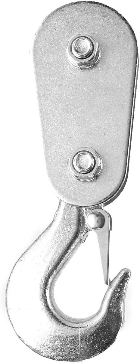 2 Ton Snatch Block voor Lifting, Robuuste Blok met Haak en Veiligheidsketting, Hoogwaardige Metaalconstructie voor UTV, ATV, Quad en Motocross