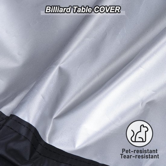 Billiard Pool Table Cover - 7 Feet Waterproof - Outdoor Indoor Dustproof - Bescherming voor Pooltafel - Zwart van Luxe beschermhoes — afbeelding 4