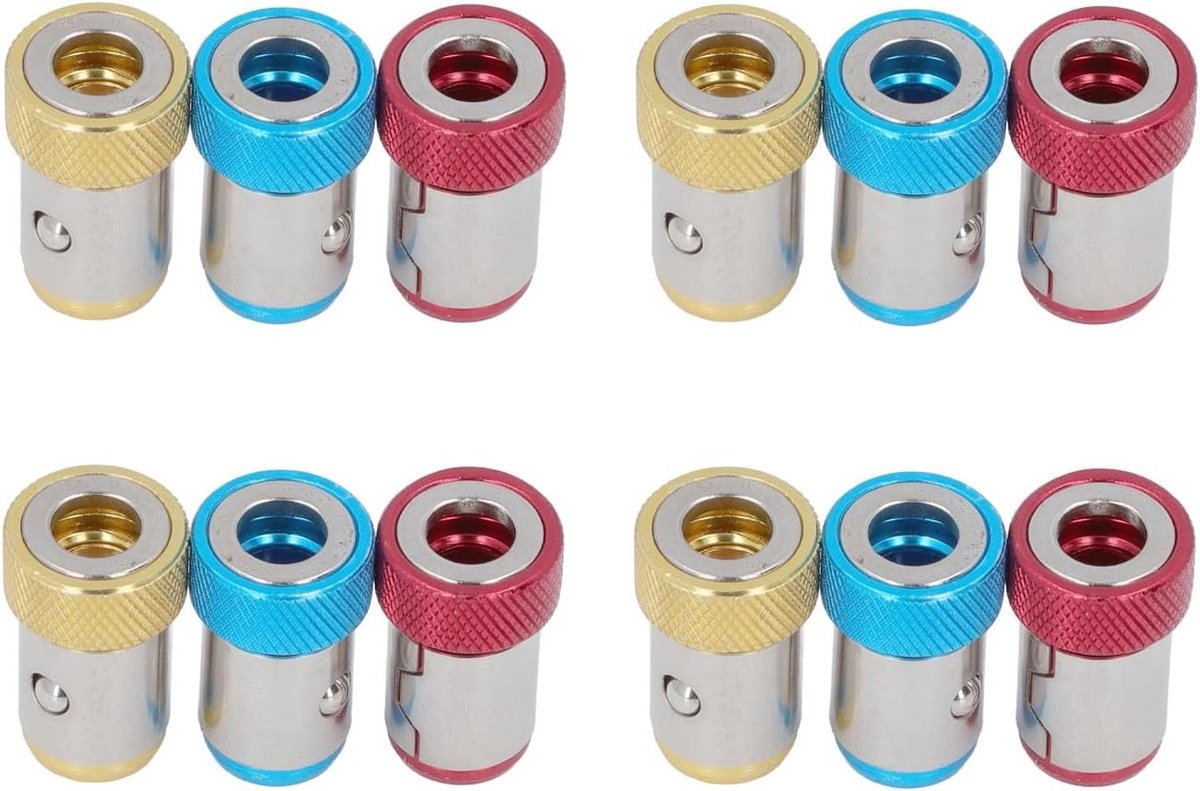 Magnetische Schroefringen van Aluminium Legering, Zuigbit Houder met Zeskante Schroevendraaier Bits voor Hinge Installatie, Meubelmontage en Voertuigonderhoud