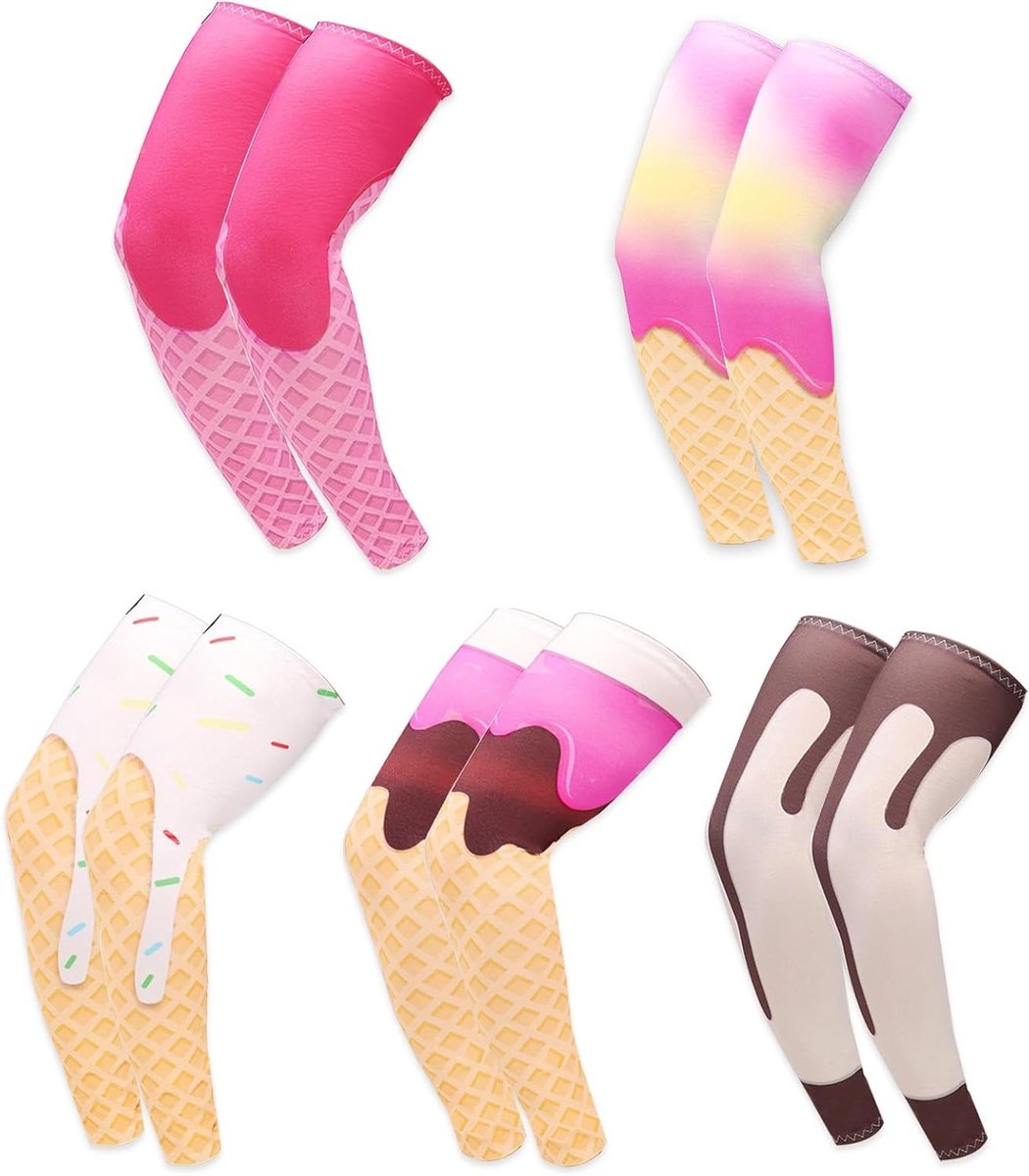 5 Paar Ice Stockings Arm Guards - Ademend, Koelend en Beschermend voor Buitenactiviteiten en Sporten