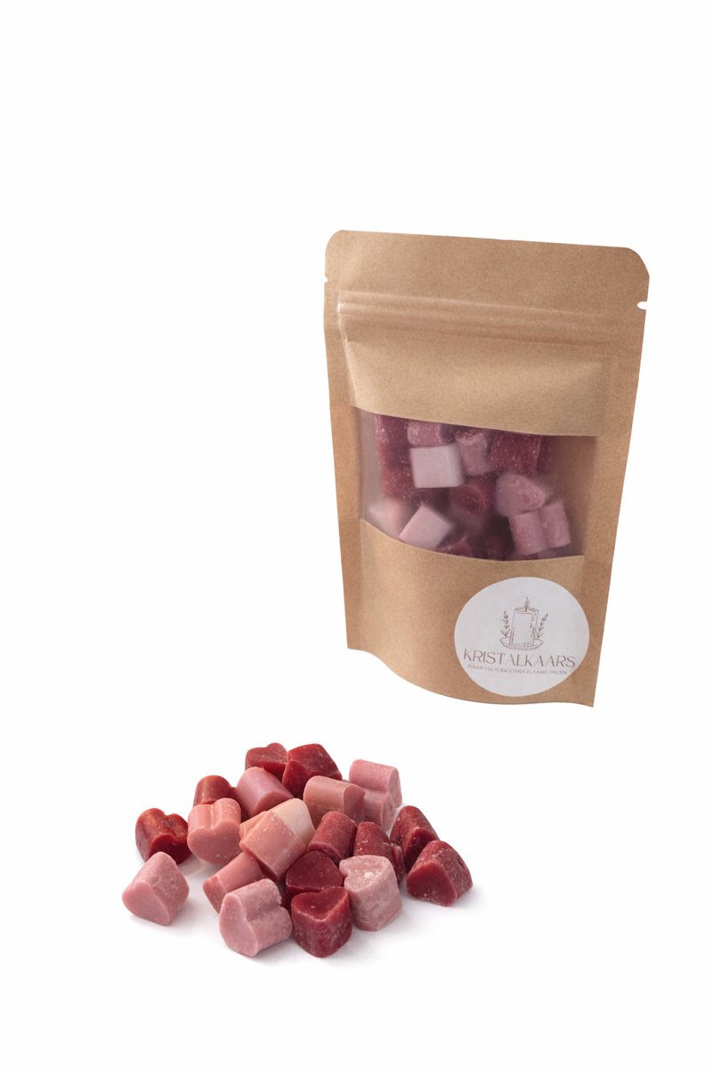 Wax Melts Sojawas | Geurblokjes Handgemaakt | KristalKaars – Roze Rood Mix