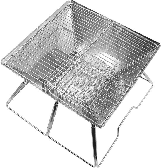 Opvouwbare Rvs BBQ Grill Draagbare Houtskool Barbecue - Picknick Tuin Koken - Outdoor Camping Reizen Bag Opbergtas van Merkloos — afbeelding 4