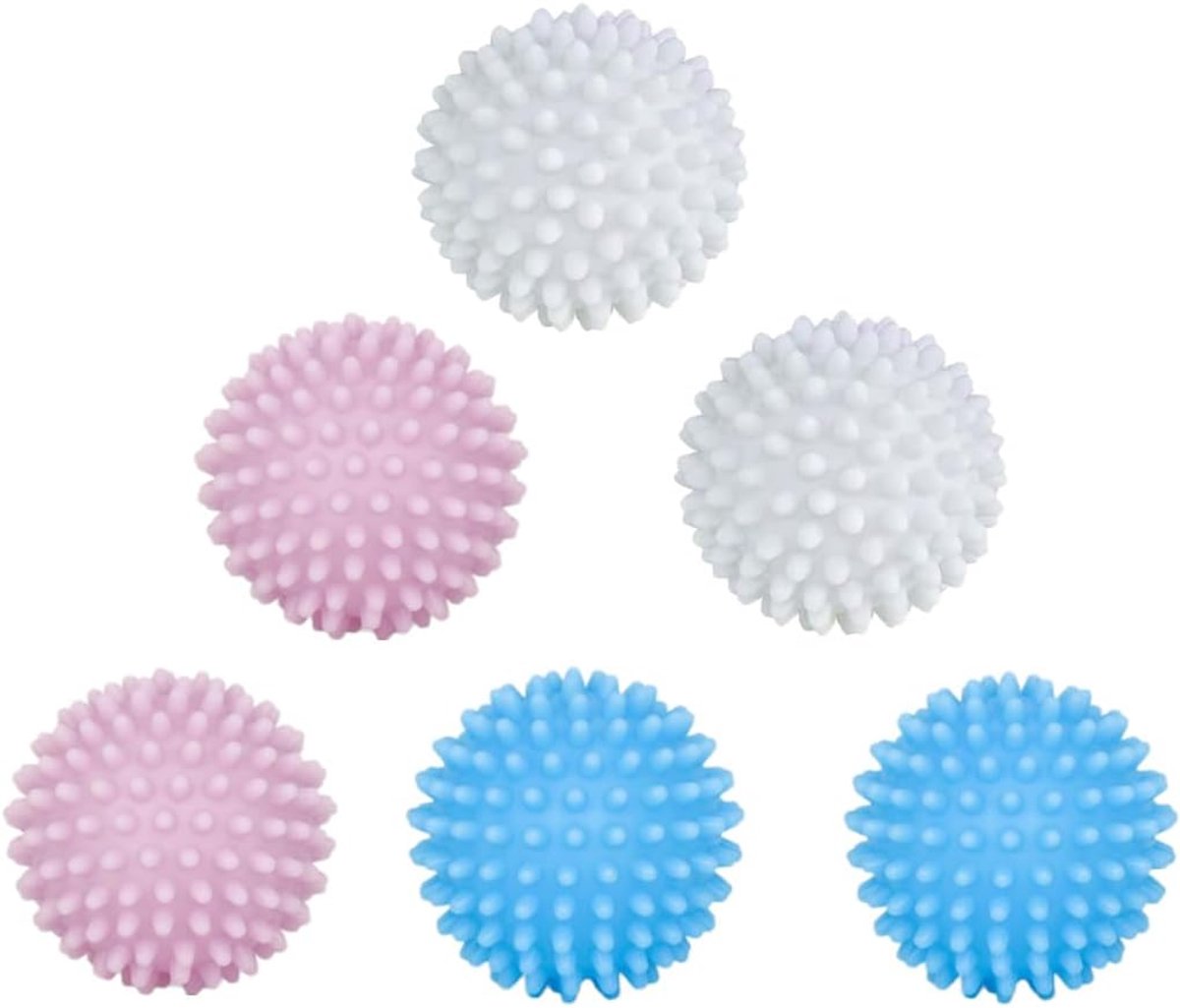 Droogballen voor Tumble Dryer - Wasballen voor Wasmachine - Pack van 6 Herbruikbare Hedgehog Balls voor Fluffy Wasgoed - Milieuvriendelijk en Ideaal voor Donsjacks