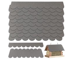 Dakbedekking voor Vogelhuis, 53 Stukken Zelfklevende Dakbedekking Shingles Mini Dakshingles met 2mm Hechting, Waterdichte Dakshingles voor Vogelhuis, voor Nestkast, Konijnenhok, Insectenhotel