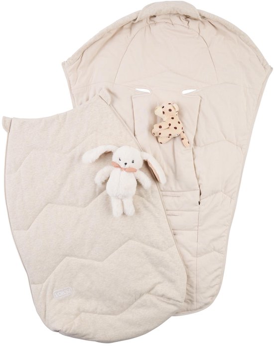 Voksi Zomervoetenzak Breeze - Voetenzak - Voetenzak buggy - Voetenzak autostoeltje - Zomervoetenzak buggy - Light Sand -Licht Beige solid van Voksi — afbeelding 3