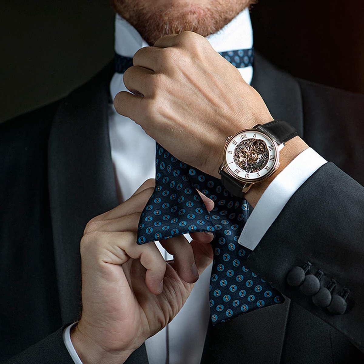 20mm Horlogeband - Leren Vervangband - Verwisselbare Horlogeband voor Mannen en Vrouwen - 20mm Donker Zwart + Zilveren Gesp