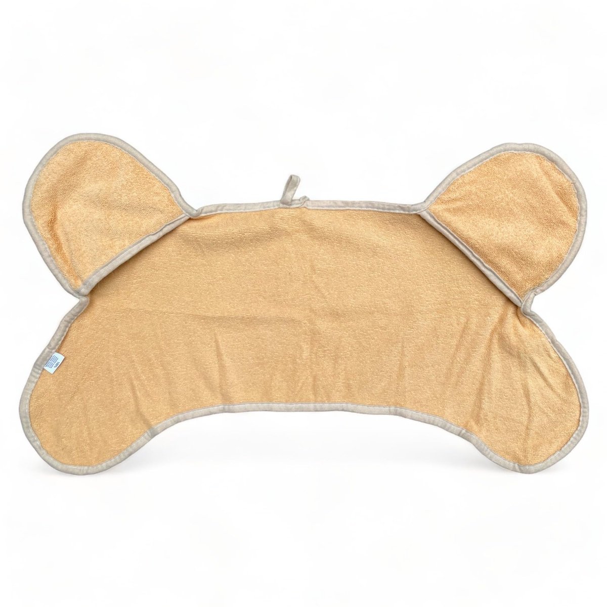 MIJOMA Microvezeldoek voor Honden - Absorberende Badhanddoek in Botvorm, Lichtbruin met Handschoenfunctie