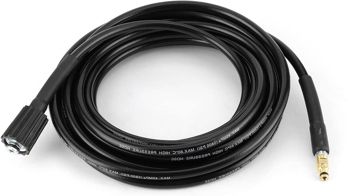 Hogedrukslang voor Auto-Wasmachine, 40MPa/5800PSI, Rubber Waterleiding, Geschikt voor K2 K3 K4 K5, 10m Lengte, Perfect voor Schoonmaken en Reinigen