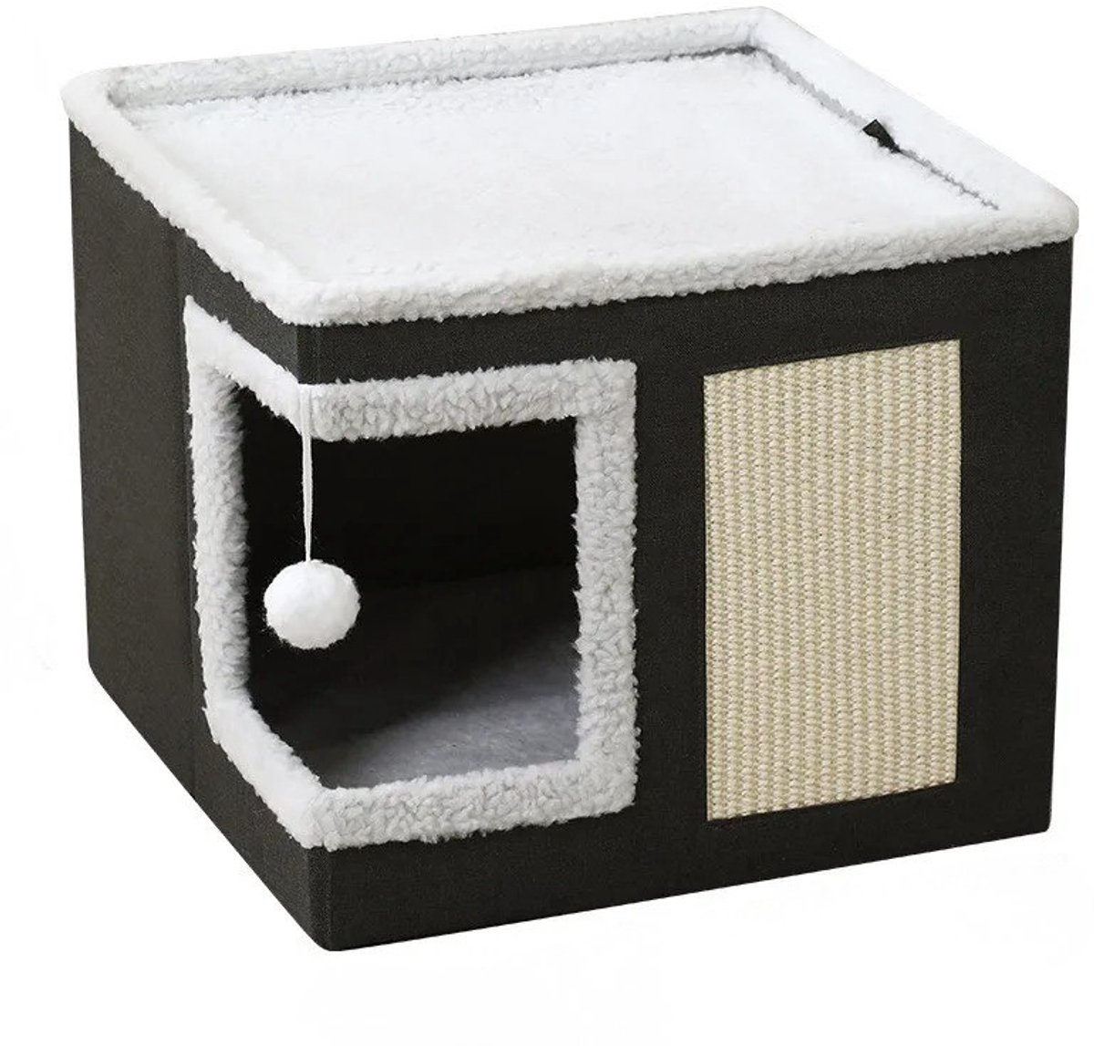 Geargalaxy Kattenbed - Kattenhuis - Kattengrot - Kattenmand - Slaapplaats voor Katten - Kattenhol - Opvouwbaar Design - 41x31cm