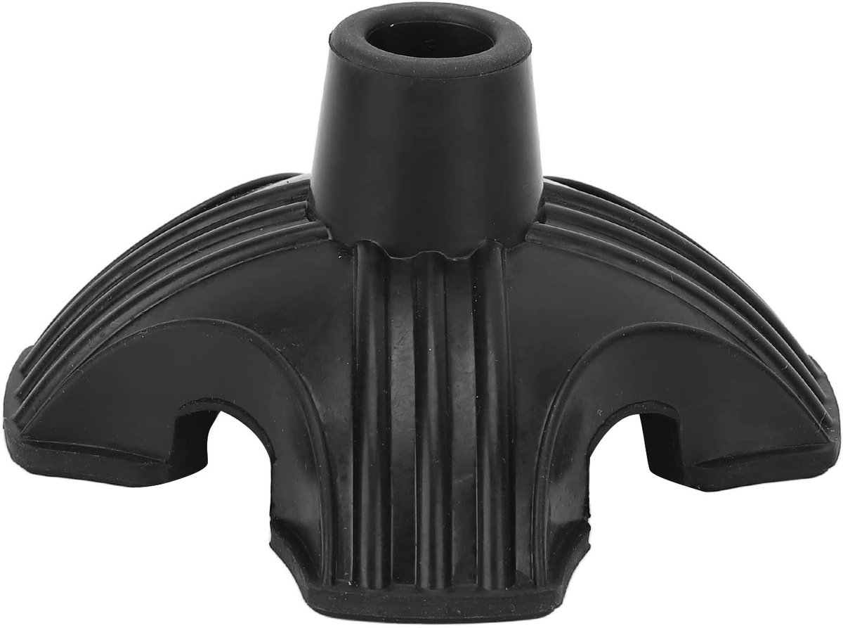 SOUQONE- Quadruple Loopstok Tip - Zelfstaand Rubber Vervanging - Slipweerstand - Slijtvast - Hole Diameter 19mm - Duurzaam