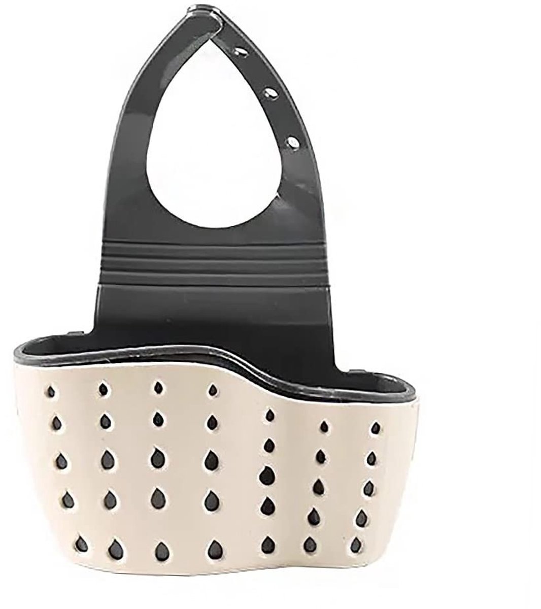 SOUQONE- Spons Houder Verstelbaar - Keuken Organizer - Gootsteen Caddy - Afvoer Mand - Antislip - Eenvoudig te Bevestigen - Gootsteenorganizer