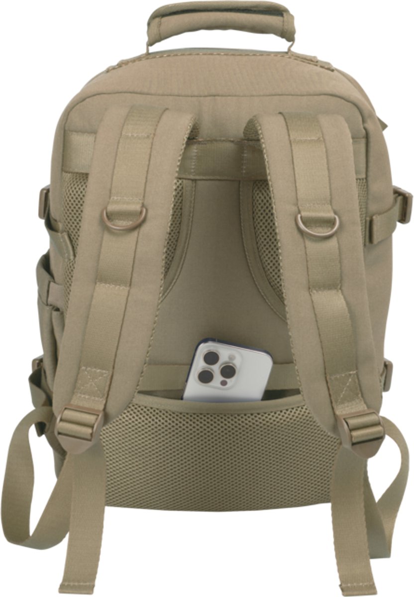 CabinMax Metz Reistas – Handbagage 24L Ryanair / Wizz Air – Rugzak Transavia – Schooltas - 40x30x20 cm – Compact Backpack – Lichtgewicht – zandsteen kleur – foto 2