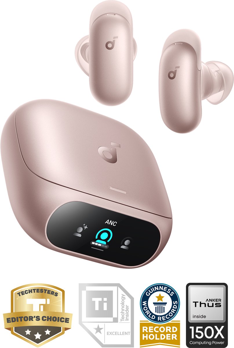 soundcore Liberty 5 Pro by Anker - Anker Thus Al Chip - Kristalheldere Gesprekken - Noise Cancelling Oordopjes - Draadloze Oordopjes - ANC Met 6 - 5 U/28 U:Speeltijd - Snelladen - Draadloos Opladen