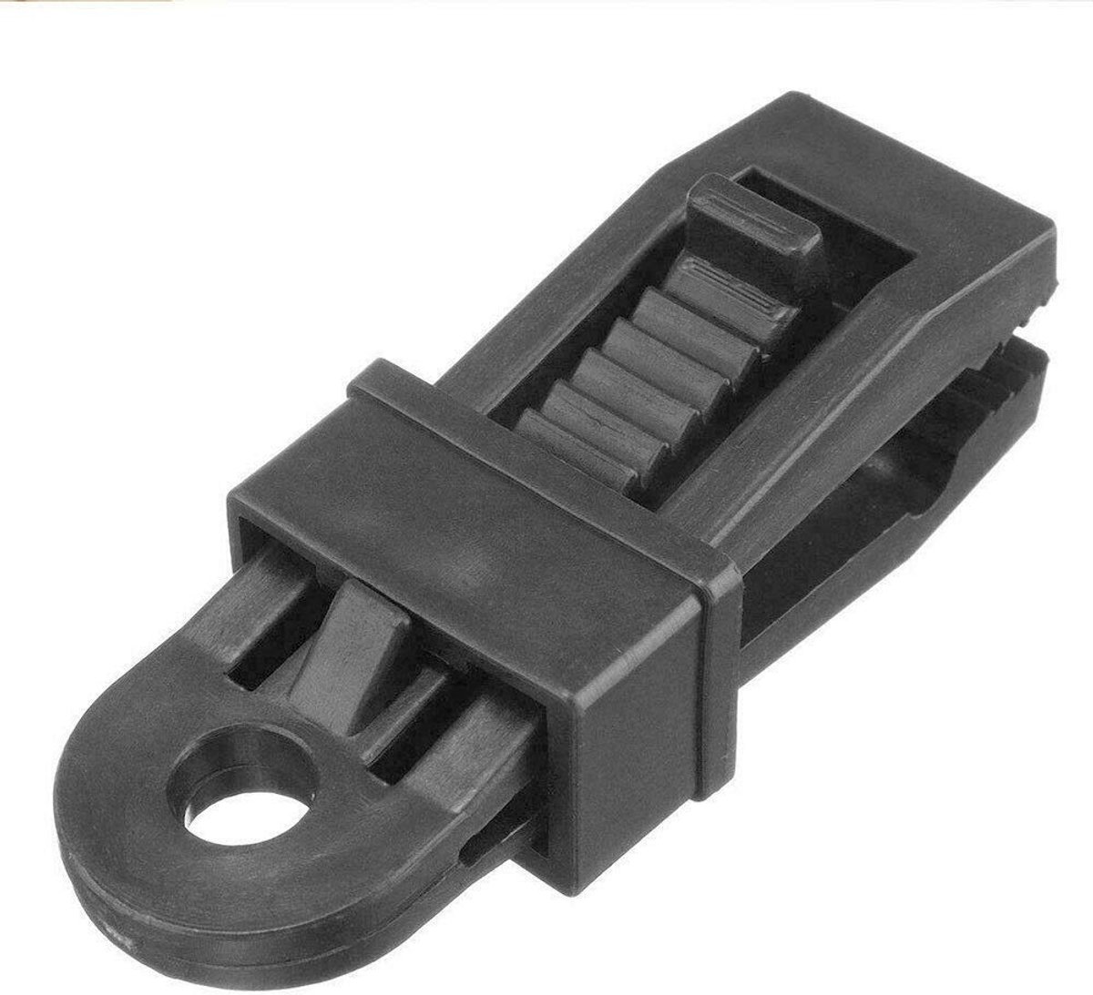 MTTproducts- Zeilclips 24-delig - Sterke Vergrendelingsgreep - Voor Tenten/Luifels/Banners - Verstelbare Dichtheid - Polypropyleen - Zwart - Tentclips
