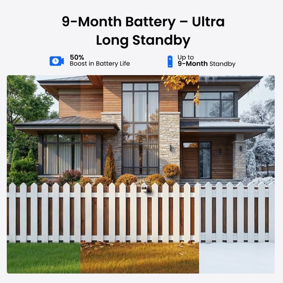 Reolink 2MP Batterij Beveiligingscamera - Magnetische Binnen-/Buiteninstallatie - 9 Maanden Batterij - Persoonsdetectie - Argus Series B210 van Reolink — afbeelding 3