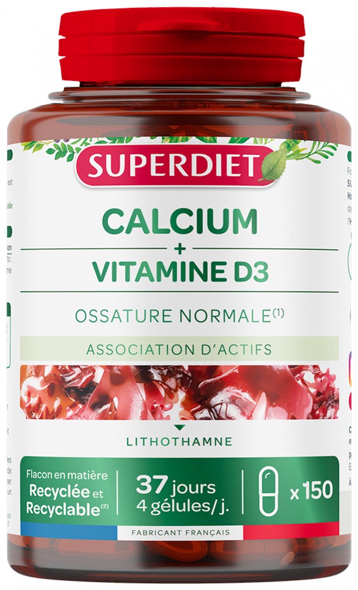 Superdiet Calcium + Vitamine D 150 Capsules