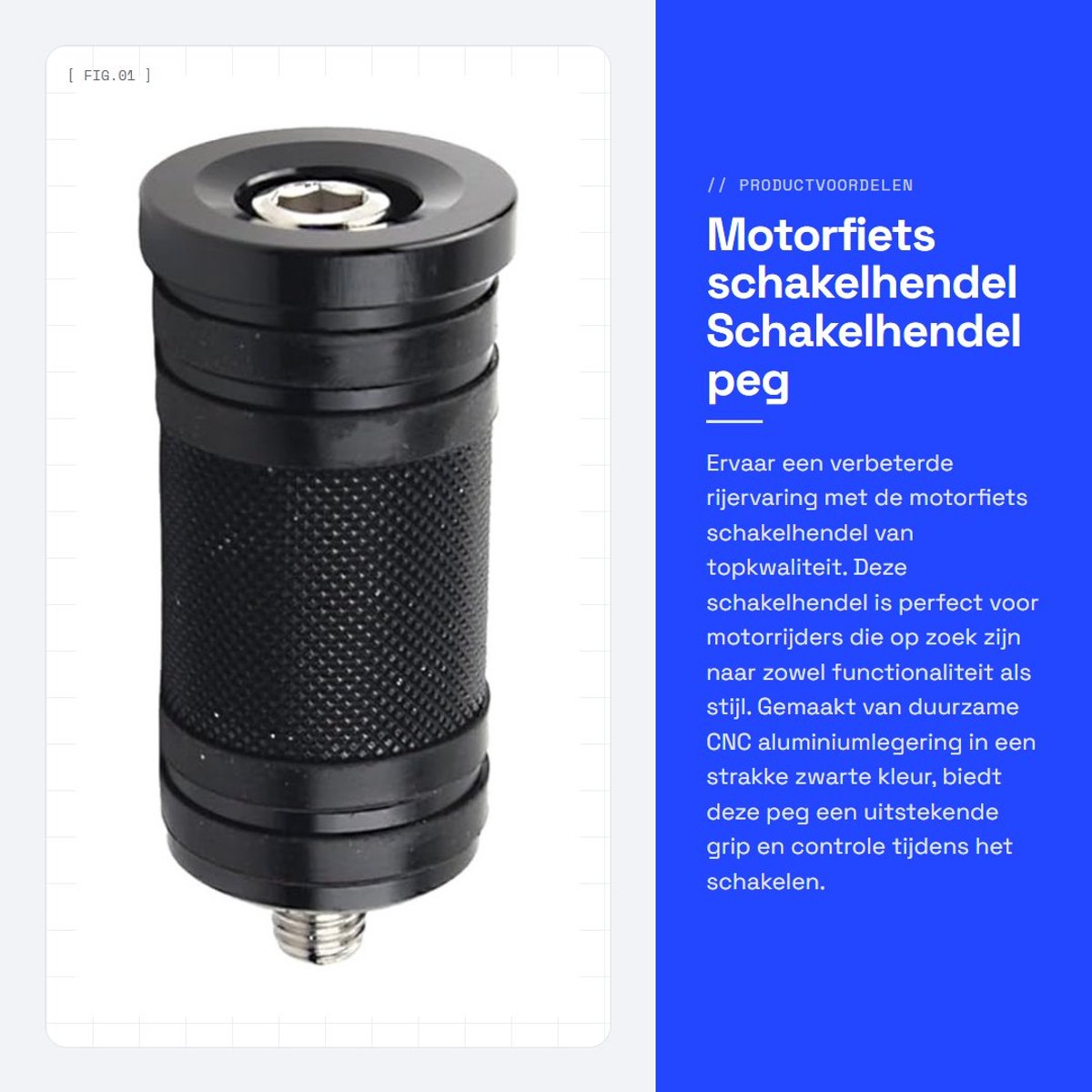 Dailygoods- Schakelhendel Zwart CNC Aluminium - Schakelvoetsteun - Motorfiets Accessoire - Compatibel met Harley - Duurzaam - Stijlvol Ontwerp - Schakelpen
