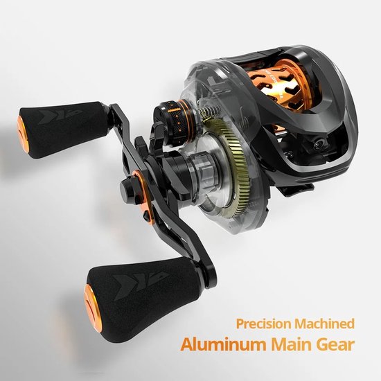 Cherrys Finds - Baitcasting - Baitcastingreel - Voor de Rechterhand - Baitcasting Reel - Baitcastingreels - Visserijmolen - Lichtgewicht - 4.5KG 7 Kogellagers 7.2:1 - Overbrengingsverhouding - Carbon Visserijspoel van cherrys-finds — afbeelding 3