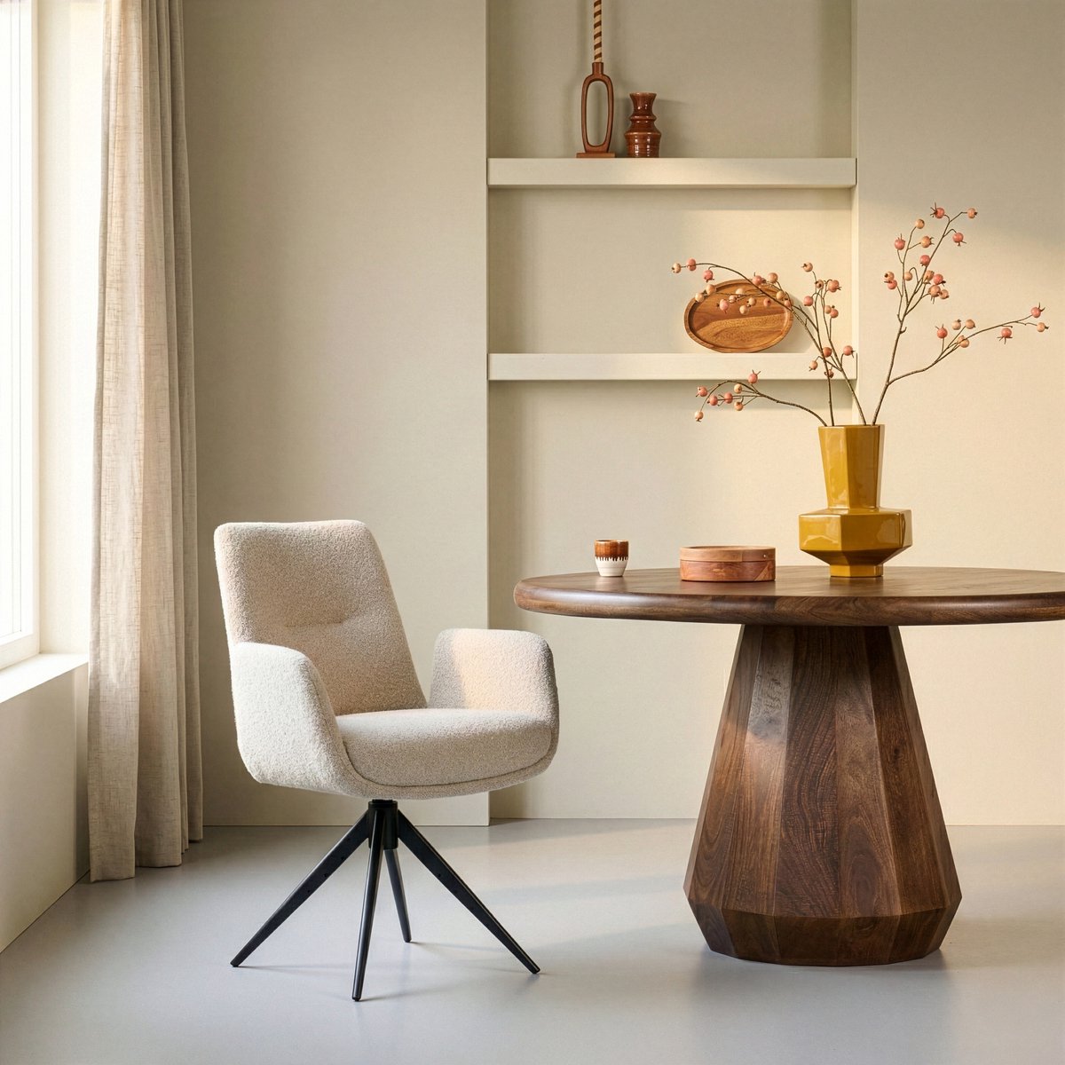 Eetkamerstoel Molly Beige Stof met Pocketvering - Duurzaam & Comfortabel