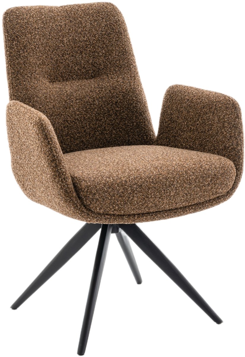 Eetkamerstoel Molly - Rust stof - Draaibaar & Comfort met Pocketvering