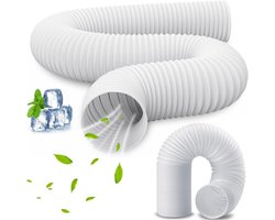 Afvoerslang - Airco slang - Koelte behouden - Ingebouwde staaldraad - 3 meter 130mm - Grijs