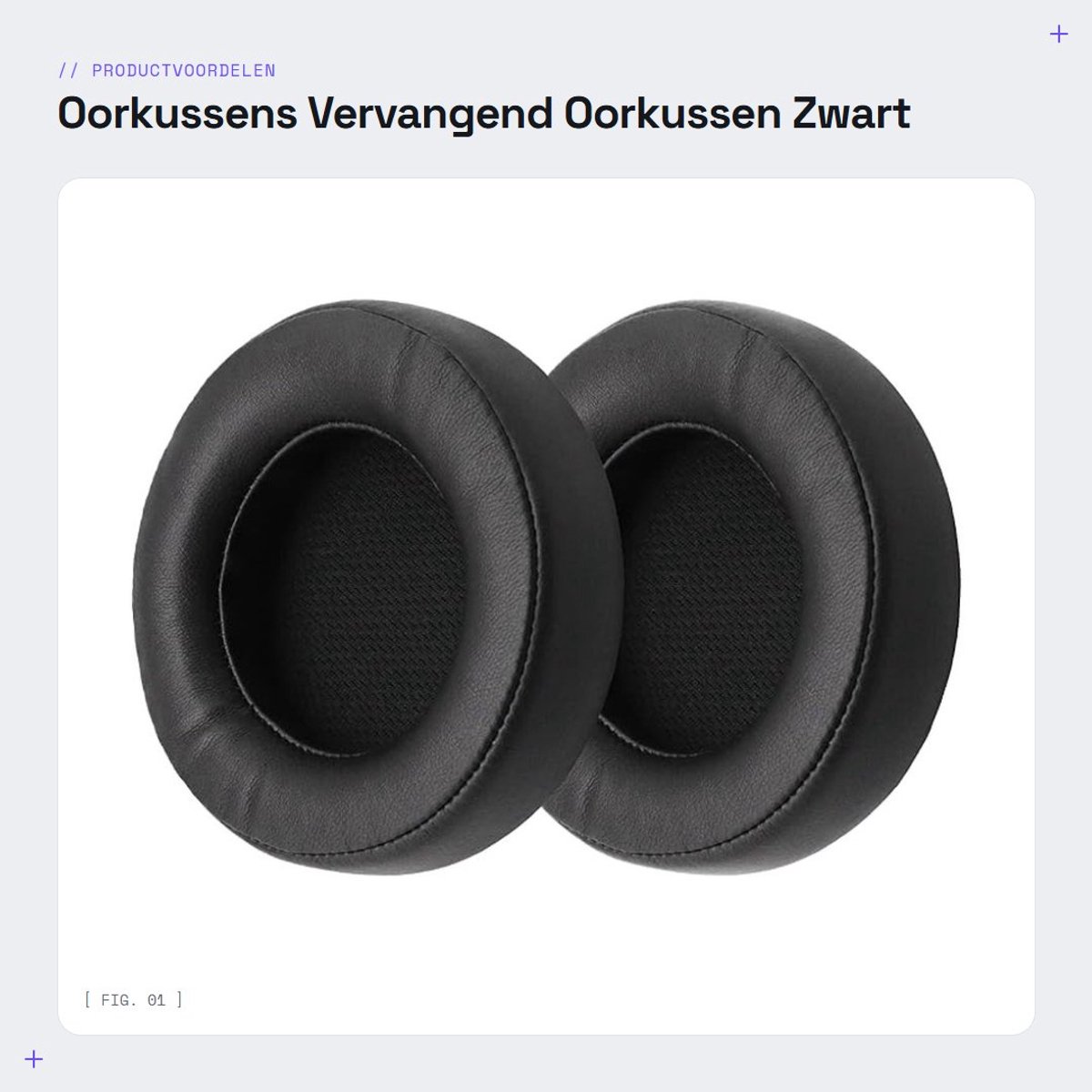 Dailygoods - Oorkussens - Vervangend Oorkussen - Zwart - Traagschuim - Compatibel voor Corsair Virtuoso RGB SE - Ideaal voor Hoofdtelefoon - Zwart