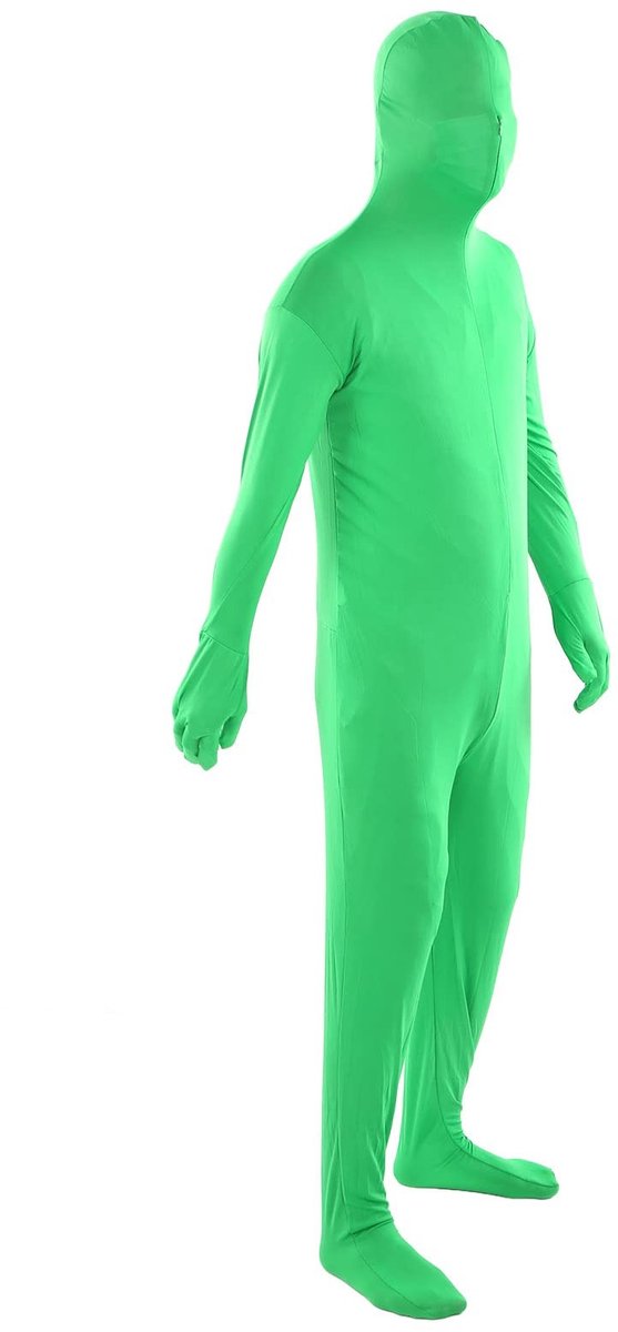 Dailygoods- Greenscreen Pak Unisex - Fotografie Kostuum - Elastisch/Ademend - Verdwijnend Effect - Achterzijde Ritssluiting - Herbruikbaar - Chromakey Pak