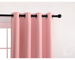 Verduisterende gordijnen voor slaapkamers - 2 stuks - Geschikt voor woonkamer en slaapkamer - Roze - 132x160 cm